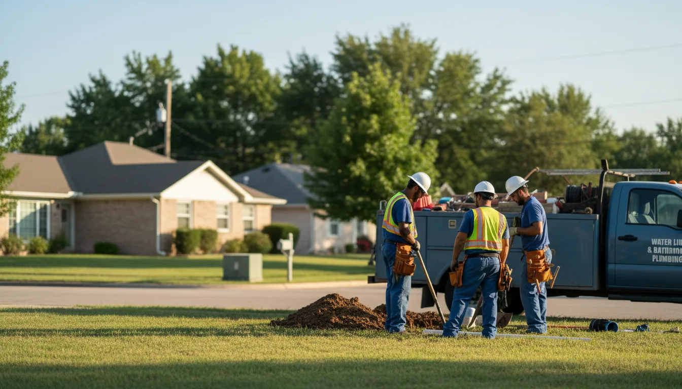 Residential water line and bathroom plumbing service in Odessa, WA